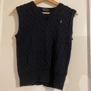 navy polo sweater vest